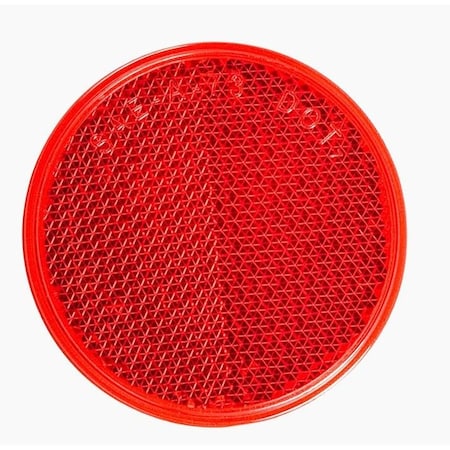 Optronics 2 Round, Red, Self Adhesive Reflector RE37RB